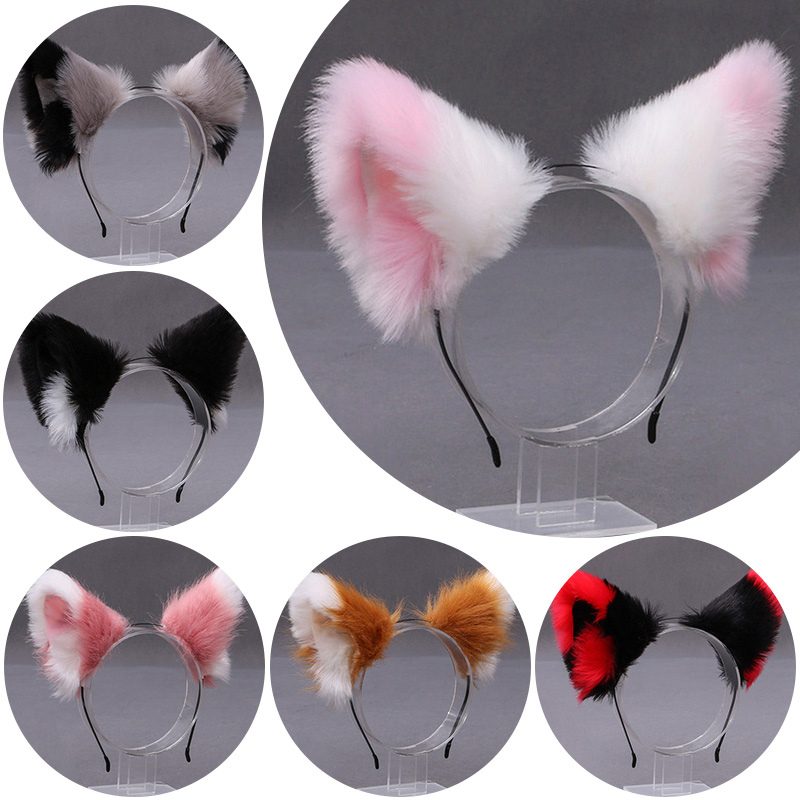 Women Accessories Wholesale - Fluffy Fox Cat Ear Plush Headband