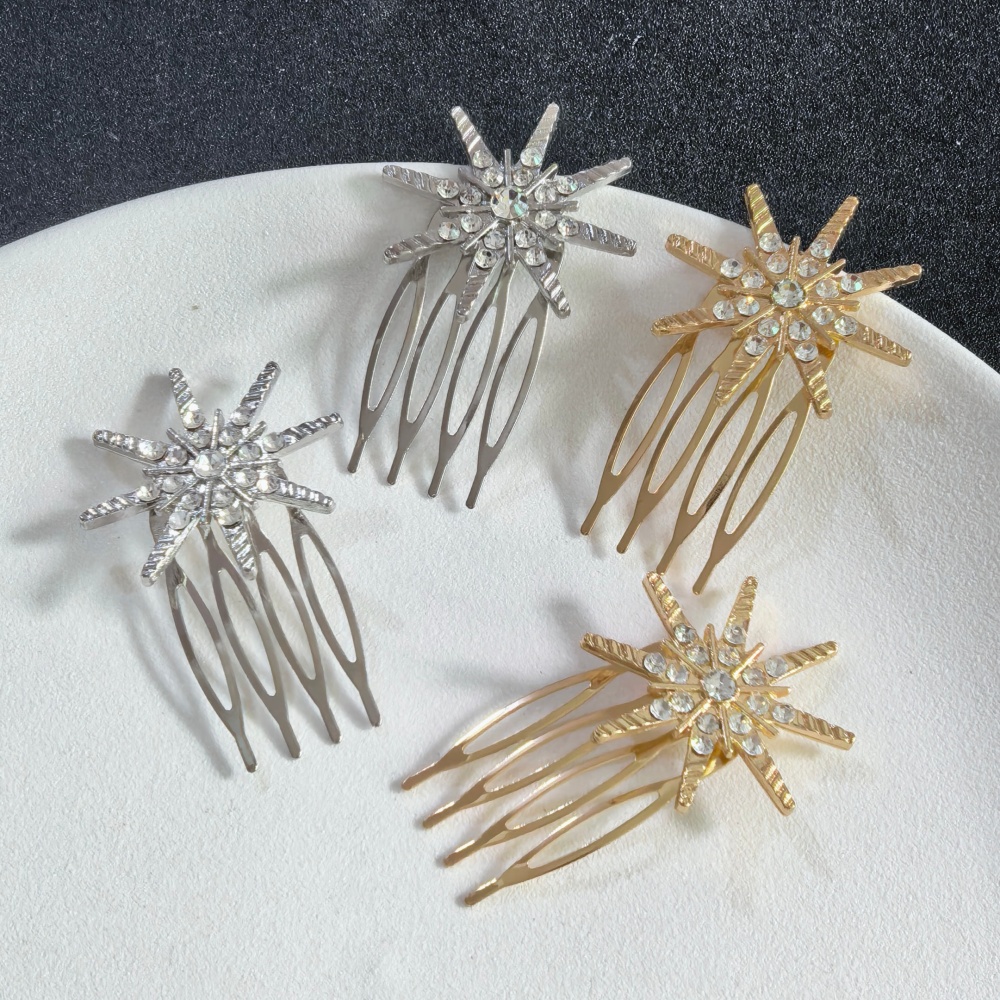 Women Accessories Wholesale - Luxury Starburst Crystal Hairpins for Bridal