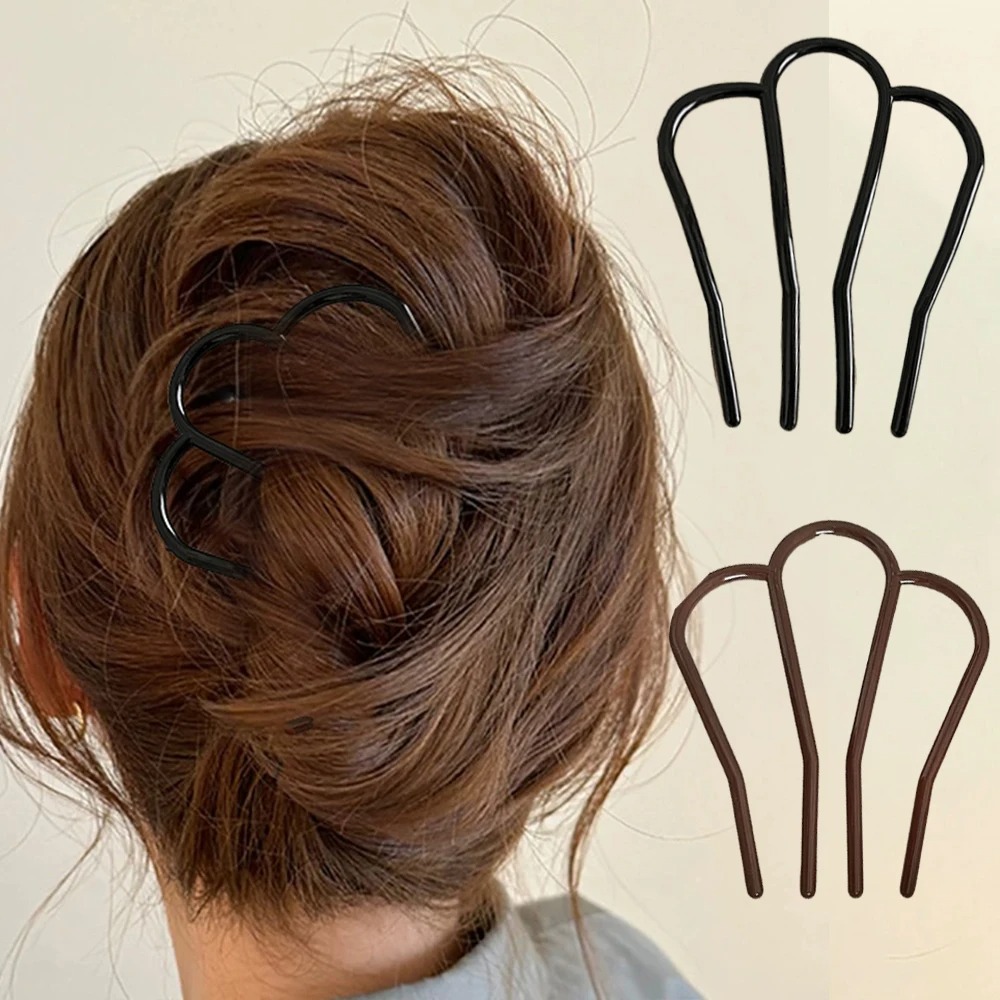 Women Accessories Wholesale - Elegant Soft Acrylic U-Shape Hair Sticks