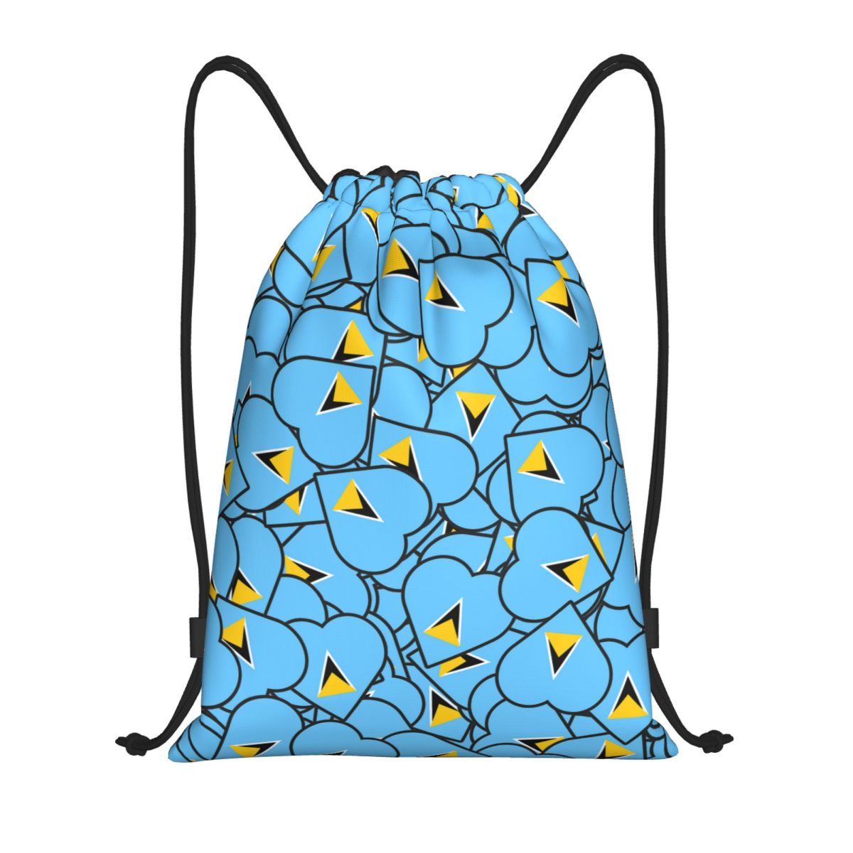 Women Accessories Poster - Saint Lucia Country Flag Love Drawstring
