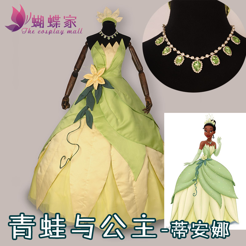 Princess Tiana Dress Cosplay C - Women Accessories Wholesale 评论和价格