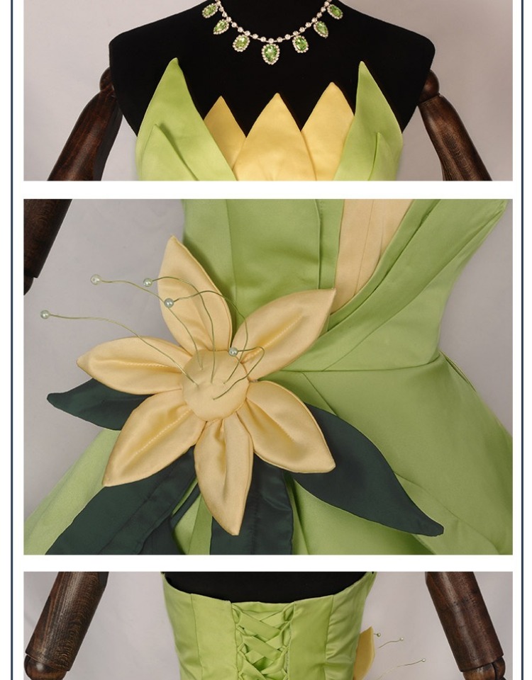 Princess Tiana Dress Cosplay C - Women Accessories Wholesale 评论和价格