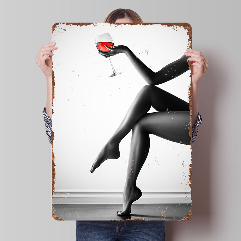 Elegant Woman With Wine Glass  - Women Accessories Poster 评论和价格