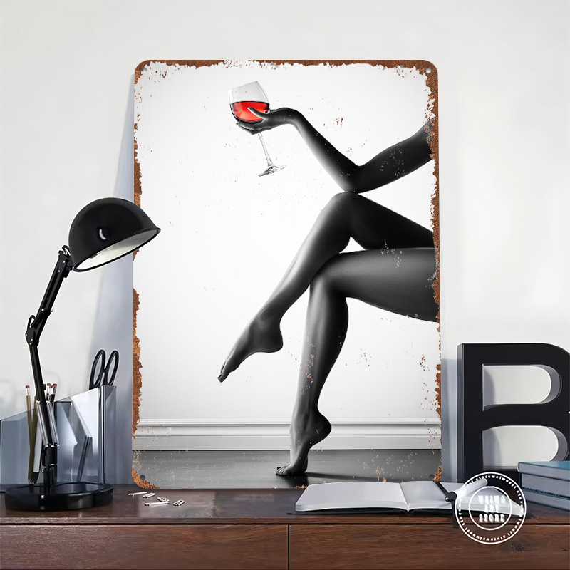 Elegant Woman With Wine Glass  - Women Accessories Poster 评论和价格