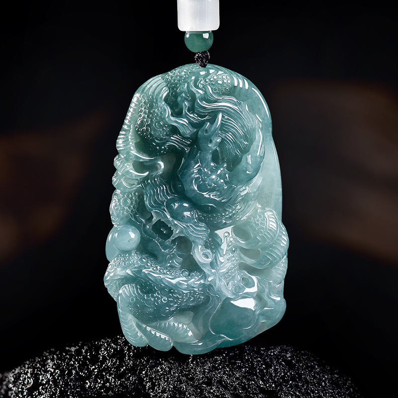 Natural Burmese Jadeite Dragon - Women'S Accessories Jewelry 评论和价格