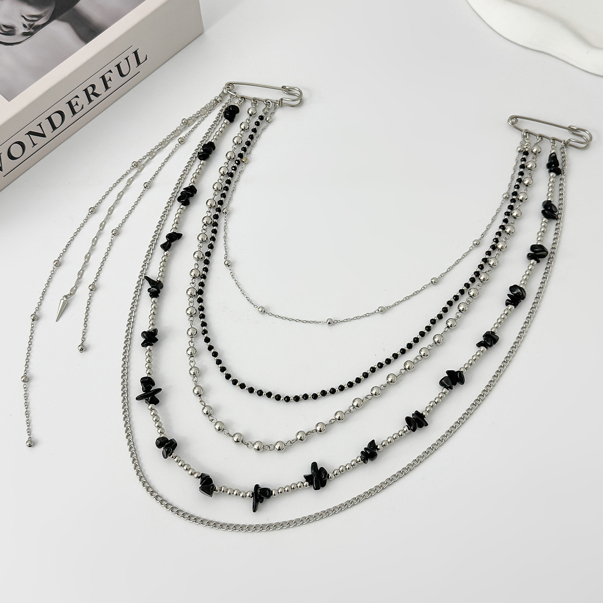 Punk Hip Hop Long Crystal Broo - Women'S Accessories Jewelry 评论和价格