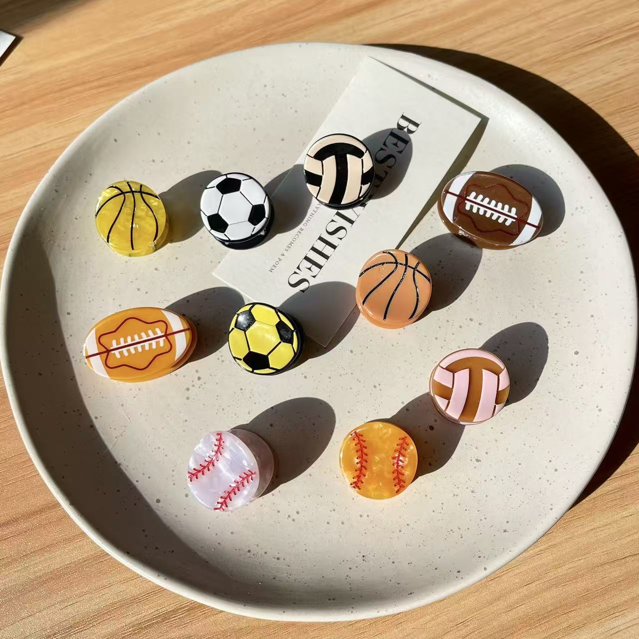 Cute Sport Ball Hair Clips for - Women'S Volleyball Accessories 评论和价格