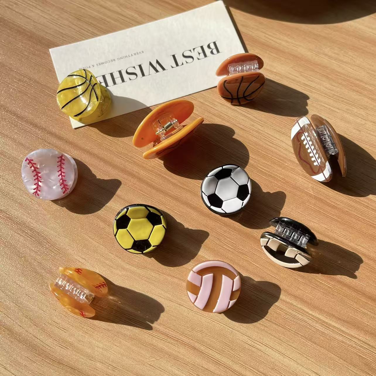 Cute Sport Ball Hair Clips for - Women'S Volleyball Accessories 评论和价格