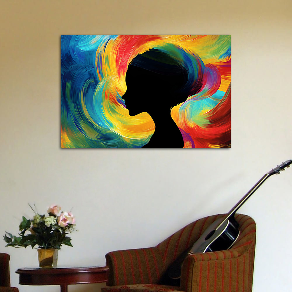 Colorful Artwork Abstract Woma - Women Accessories Poster 评论和价格