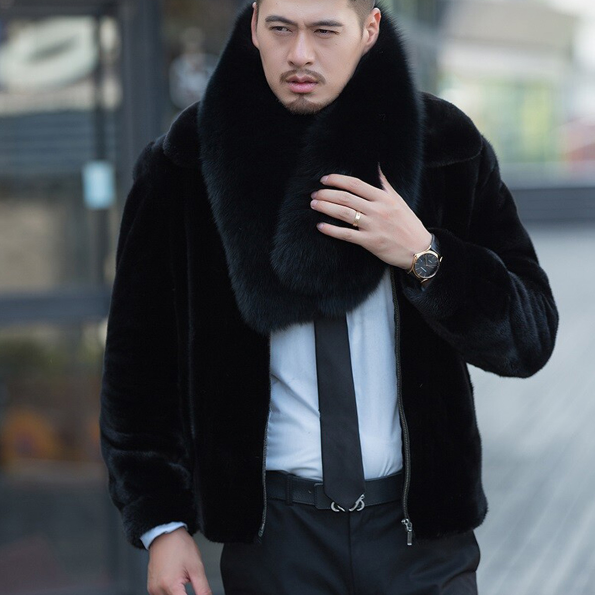 Genuine Fox Fur Scarf Winter A - Women Accessories Sale 评论和价格