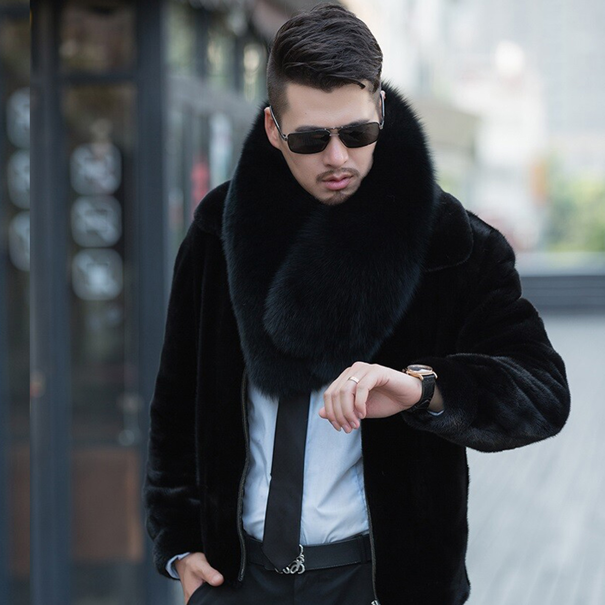 Genuine Fox Fur Scarf Winter A - Women Accessories Sale 评论和价格