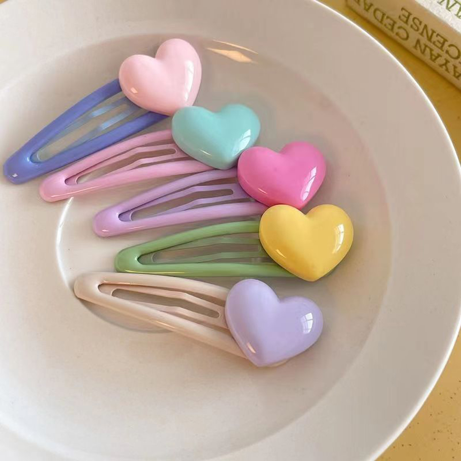 5pcs Cartoon Heart Hair Clips  - Women Accessories Wholesale China 评论和价格
