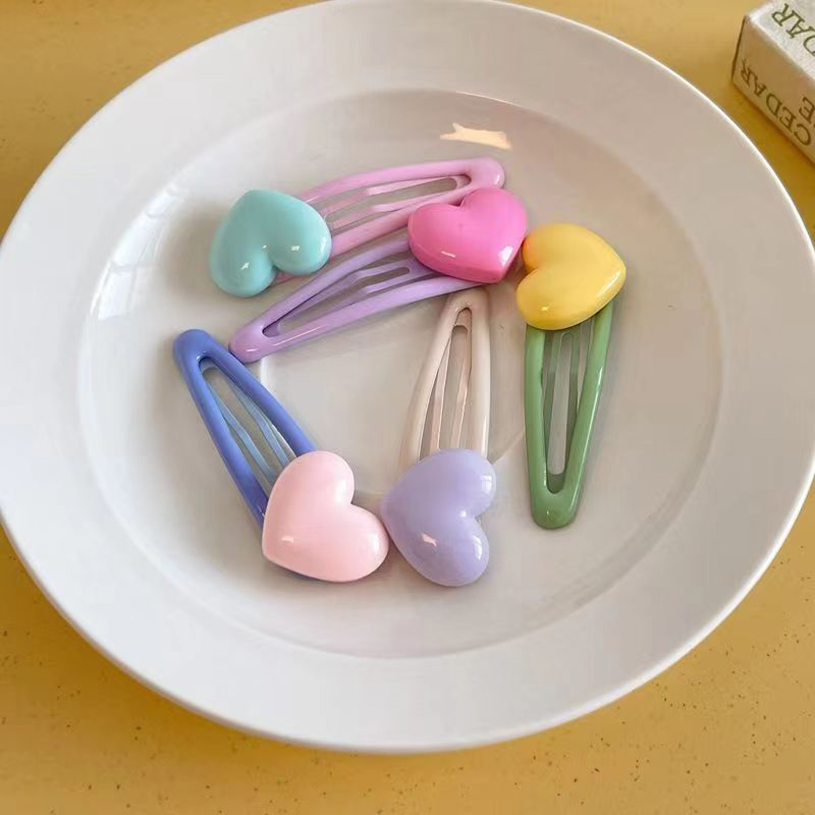 5pcs Cartoon Heart Hair Clips  - Women Accessories Wholesale China 评论和价格