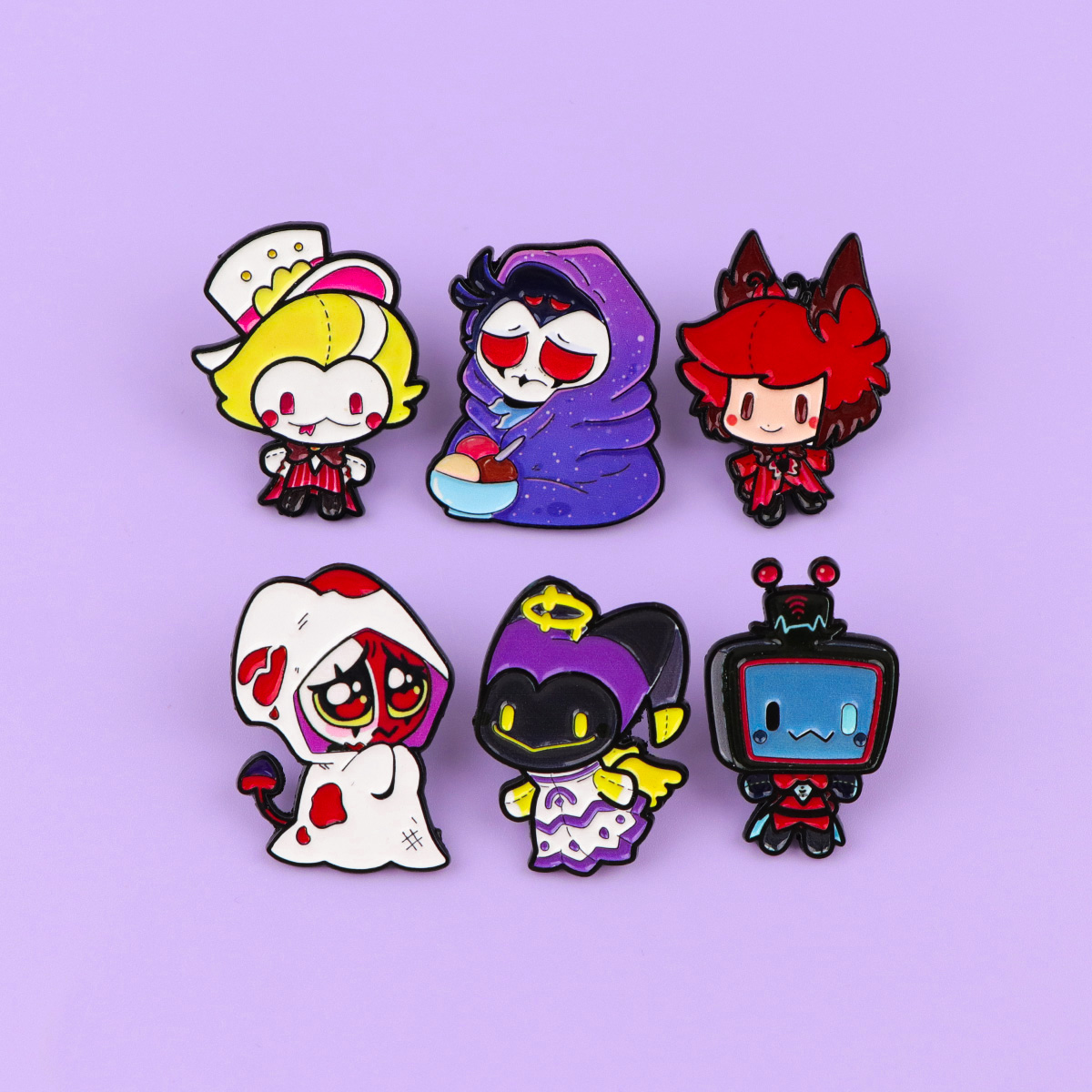 Cute Devils Enamel Pin Cartoon - Women Accessories Picture 评论和价格