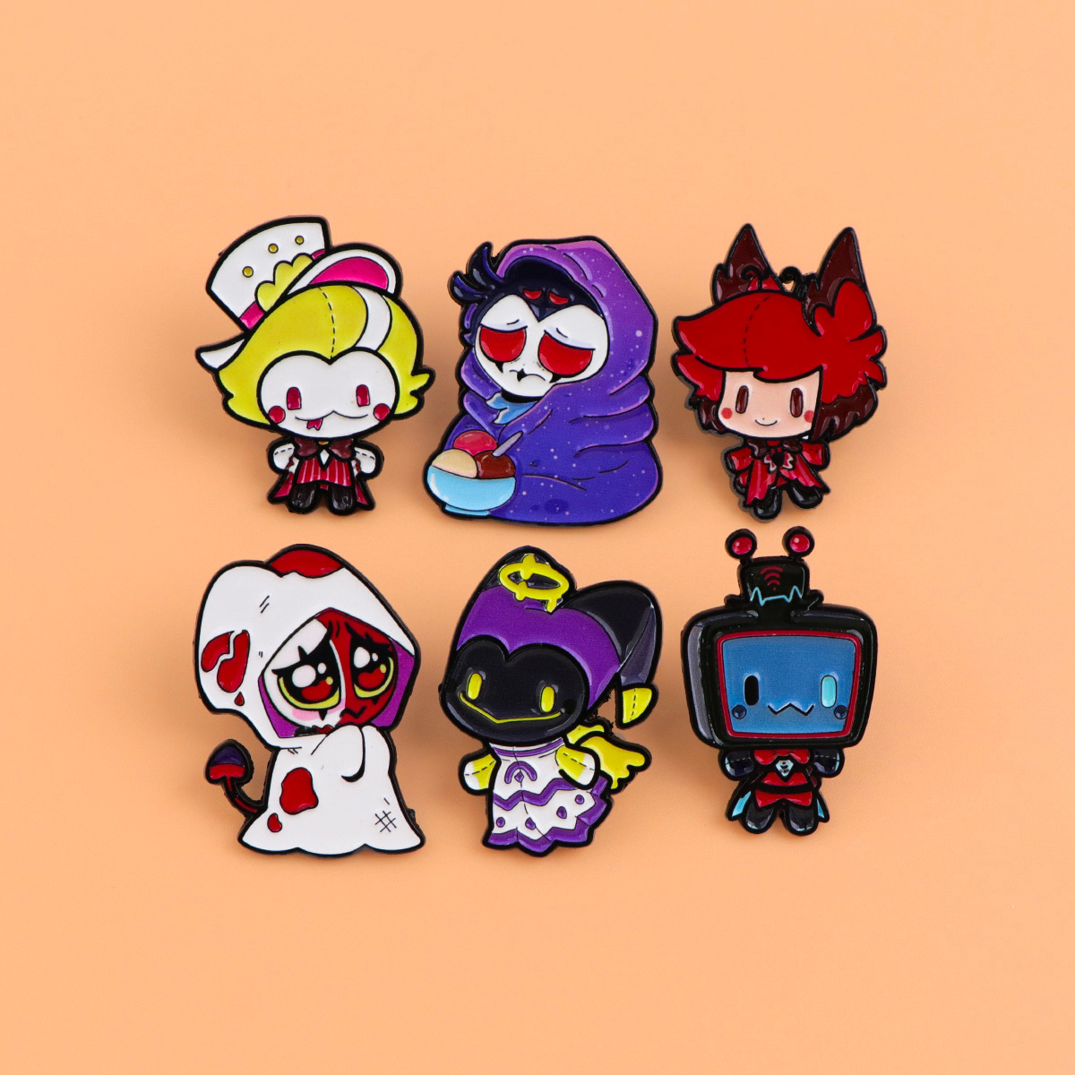 Cute Devils Enamel Pin Cartoon - Women Accessories Picture 评论和价格