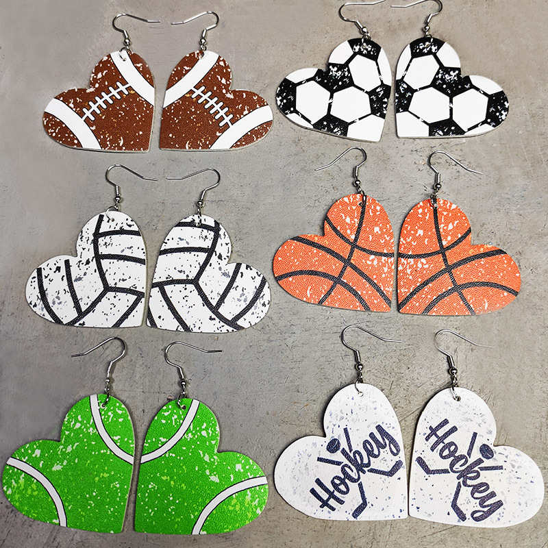 Heart PU Leather Baseball Dang - Women'S Volleyball Accessories 评论和价格