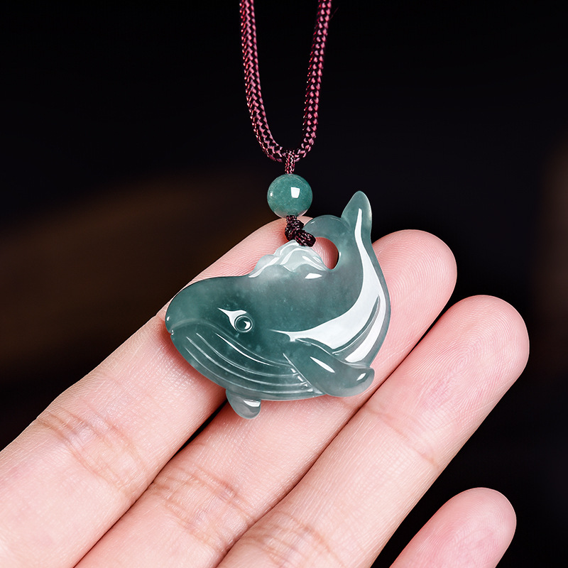 Natural Burmese Jadeite Whale  - Women'S Accessories Jewelry 评论和价格