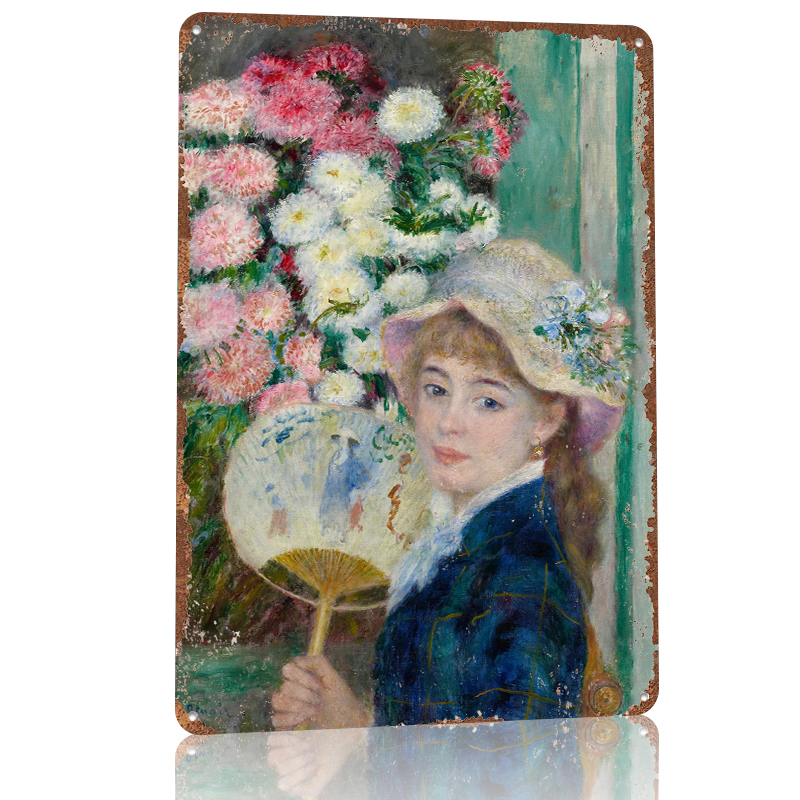 Young Woman With Fan and Flowe - Women Accessories Poster 评论和价格