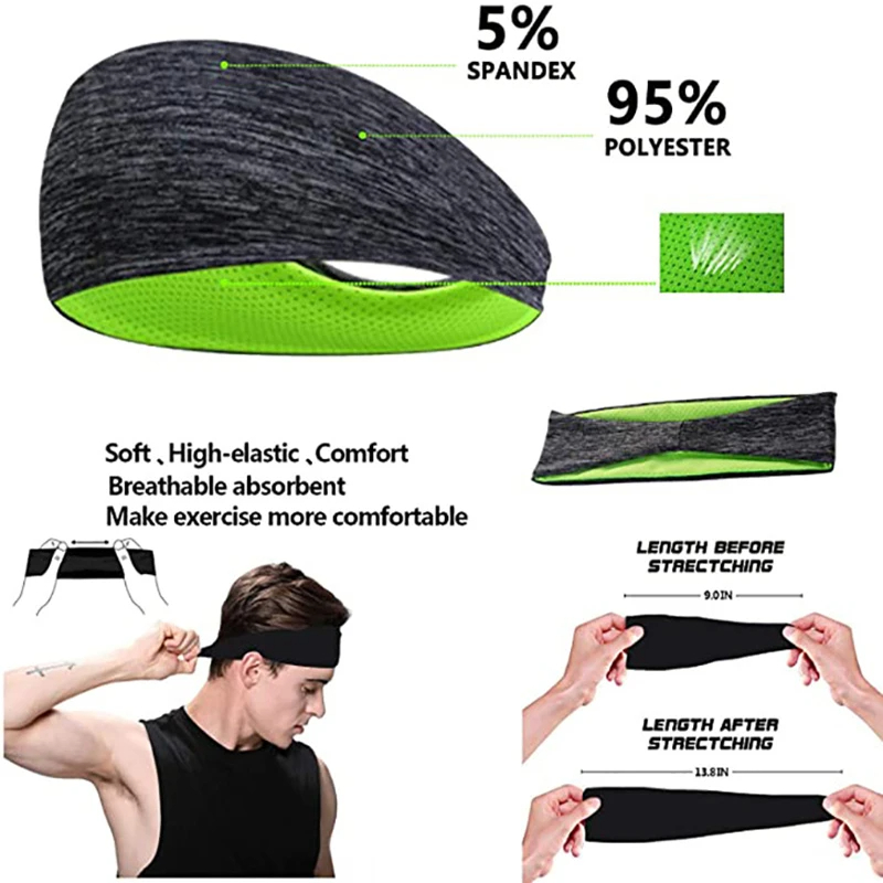 3PCS Sweatband for Men Women E - Women'S Yoga Accessories 评论和价格