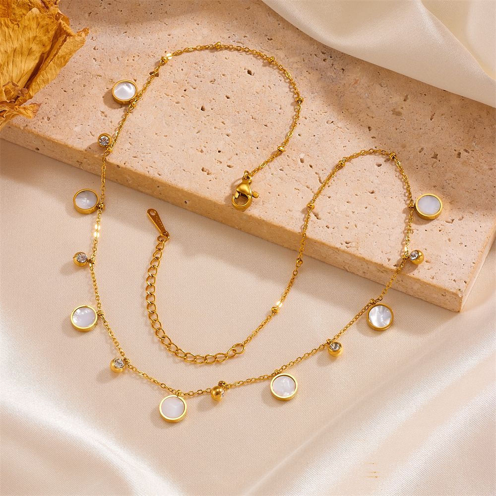 Dainty 18K Gold Plated Stainle - Charm Necklace Dainty 评论和价格