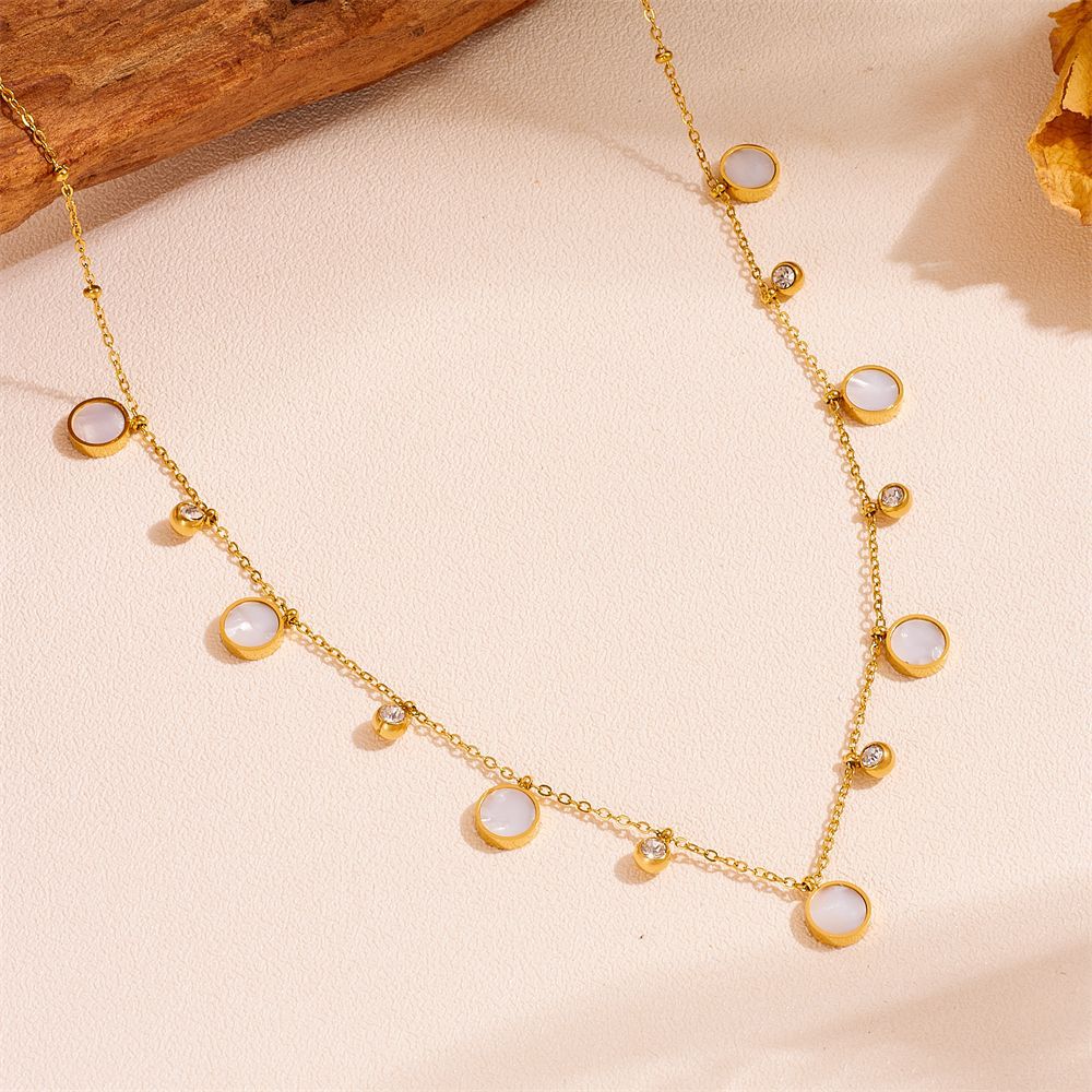 Dainty 18K Gold Plated Stainle - Charm Necklace Dainty 评论和价格