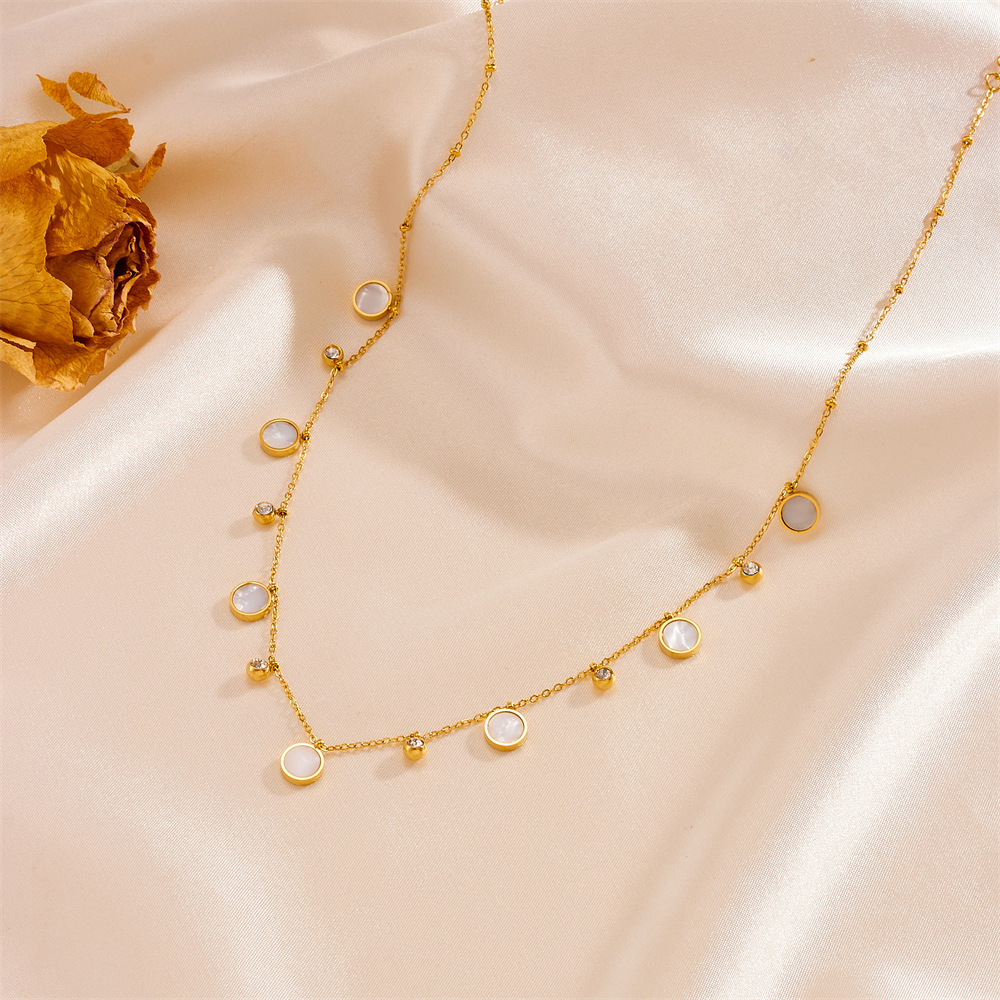 Dainty 18K Gold Plated Stainle - Charm Necklace Dainty 评论和价格