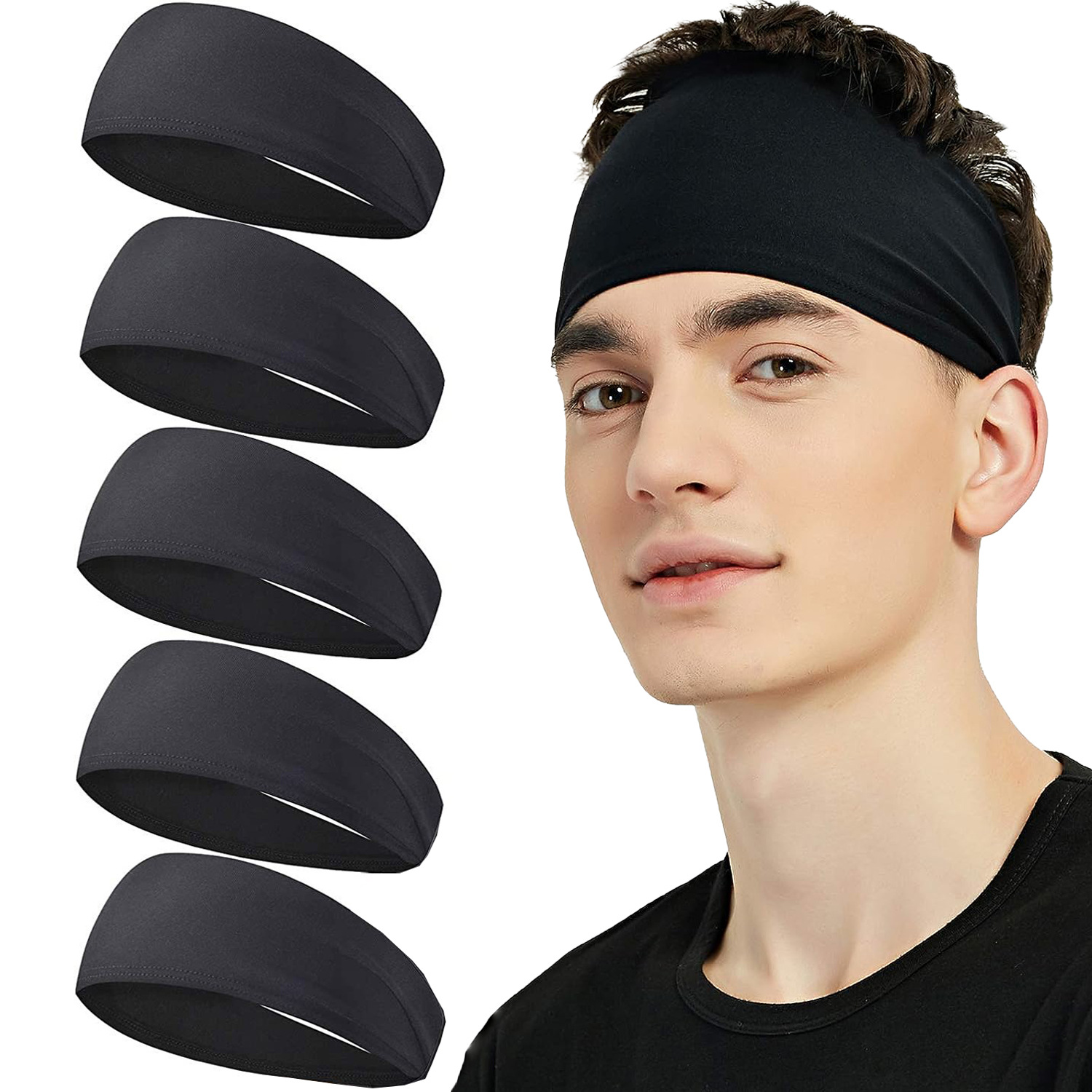 Sweatband for Men Women Elasti - Women'S Yoga Accessories 评论和价格