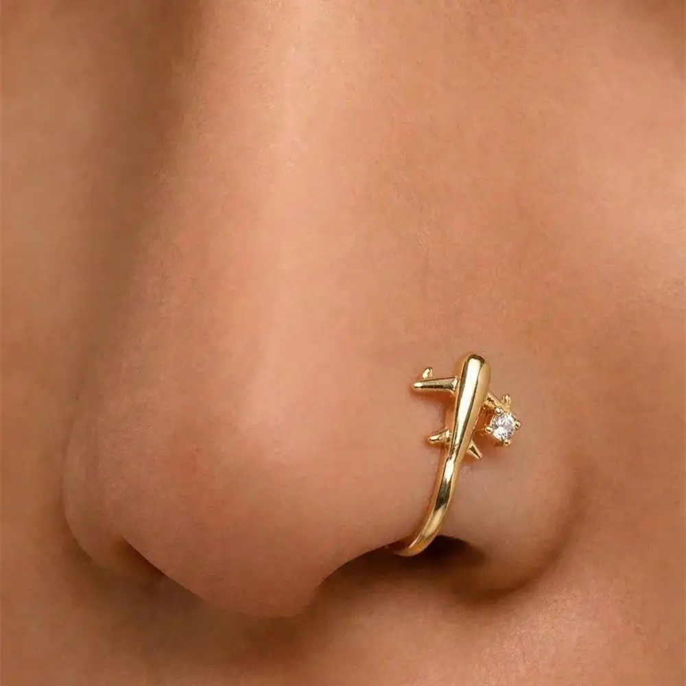 1PC Airplane Design No Piercin - Women Accessories Sale 评论和价格