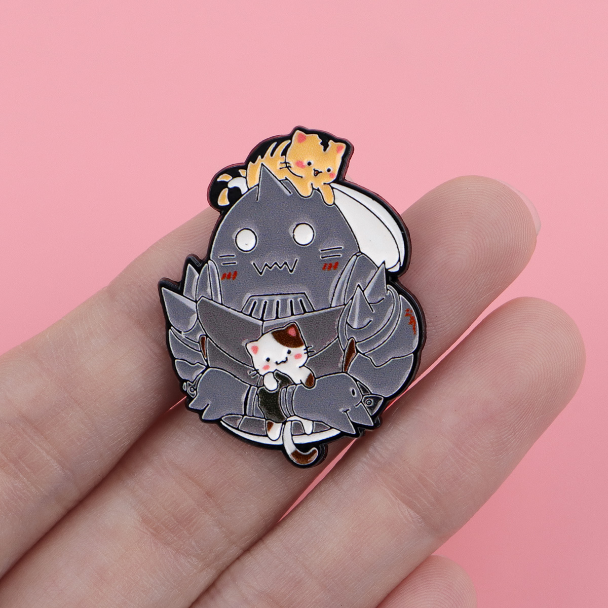 Cute Cat Enamel Pin Manga Anim - Women Accessories Picture 评论和价格