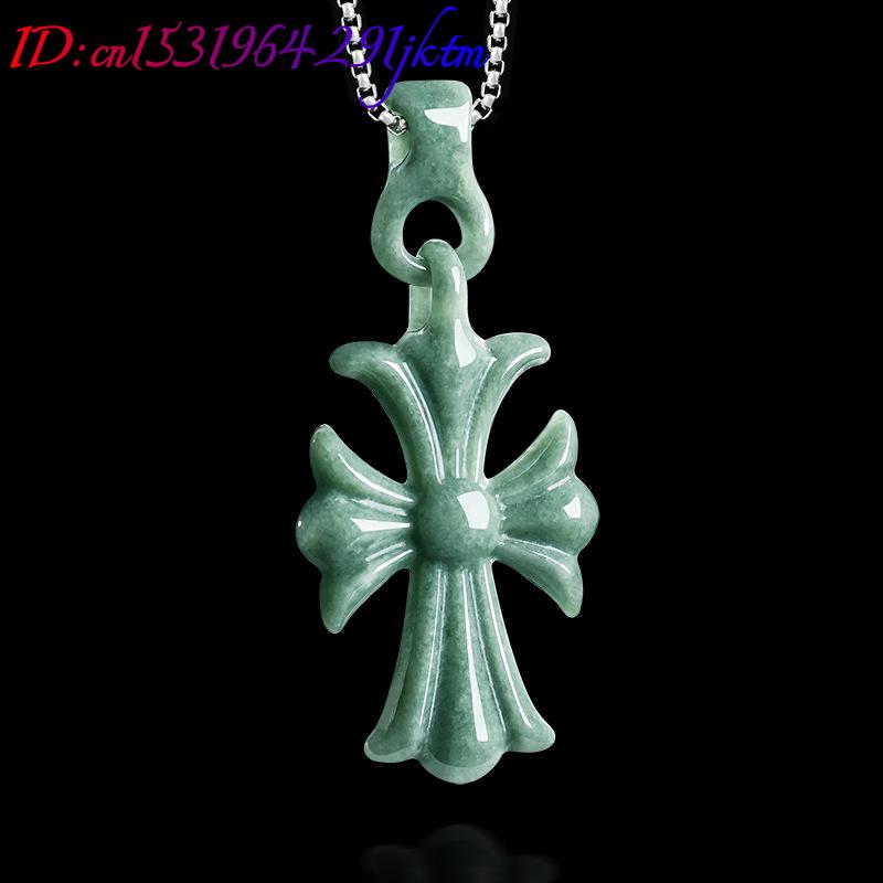 Natural Burmese Jadeite Cross  - Women'S Accessories Jewelry 评论和价格