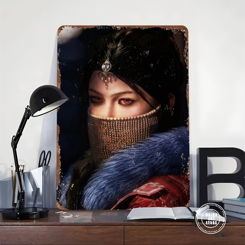 Mysterious Woman With Red Eyes - Women Accessories Poster 评论和价格