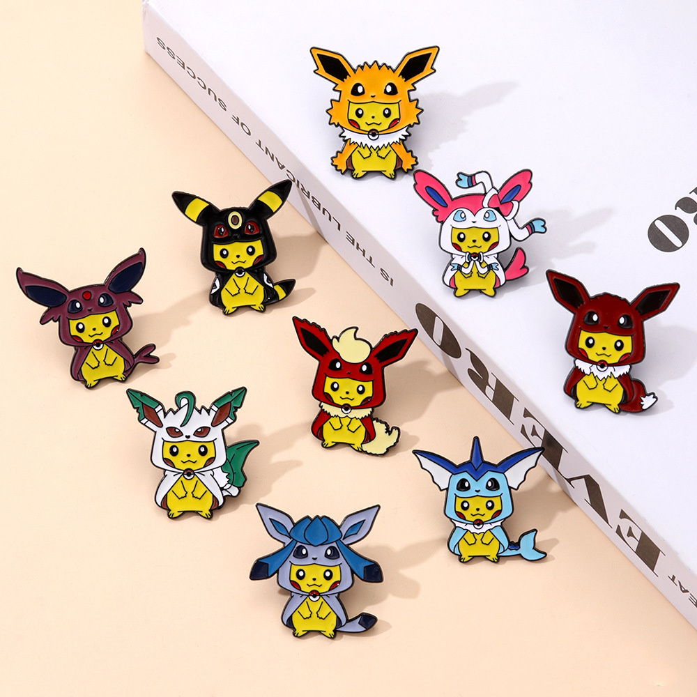 9Pcs Anime Pokemon Lapel Pins  - Women Accessories Sale 评论和价格