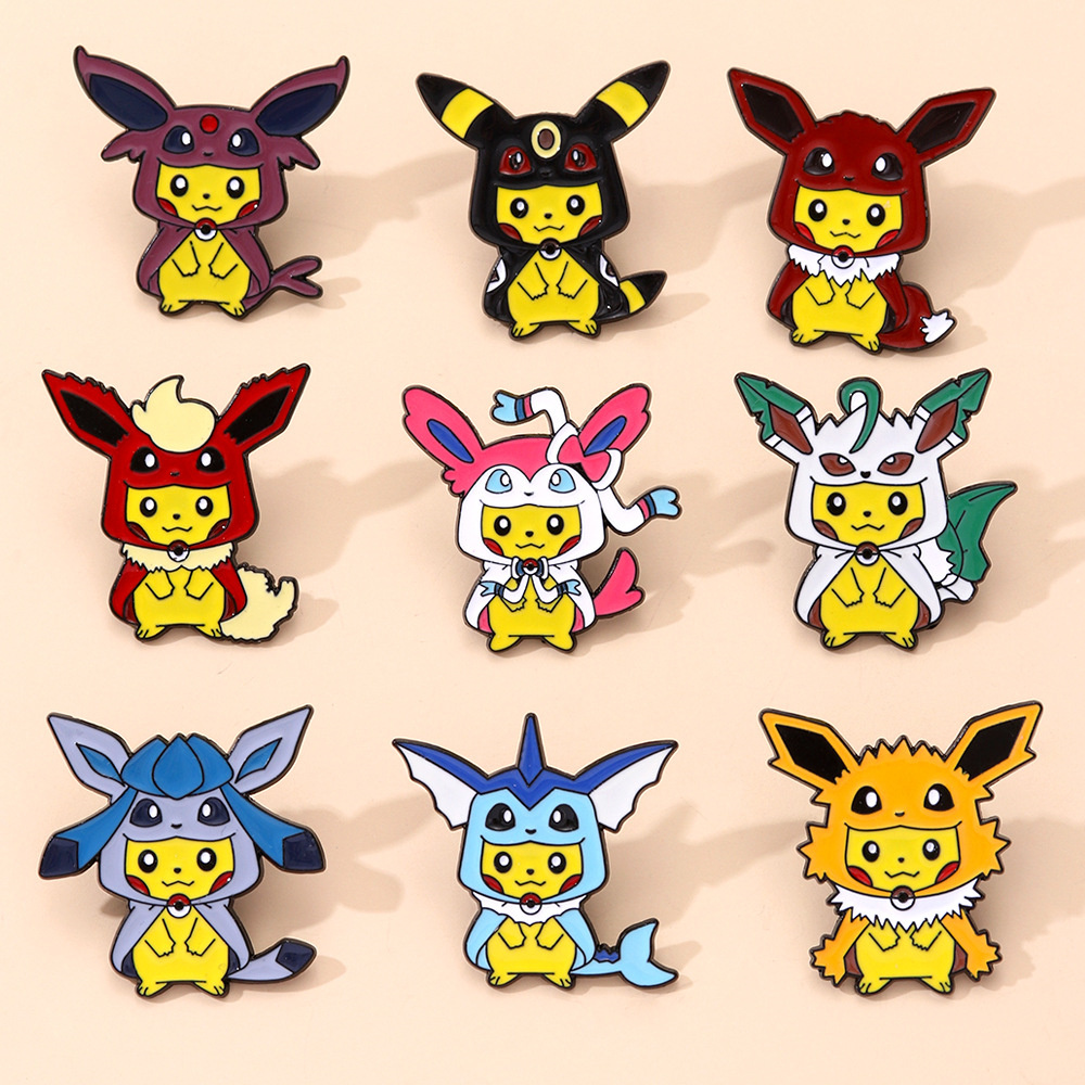 9Pcs Anime Pokemon Lapel Pins  - Women Accessories Sale 评论和价格