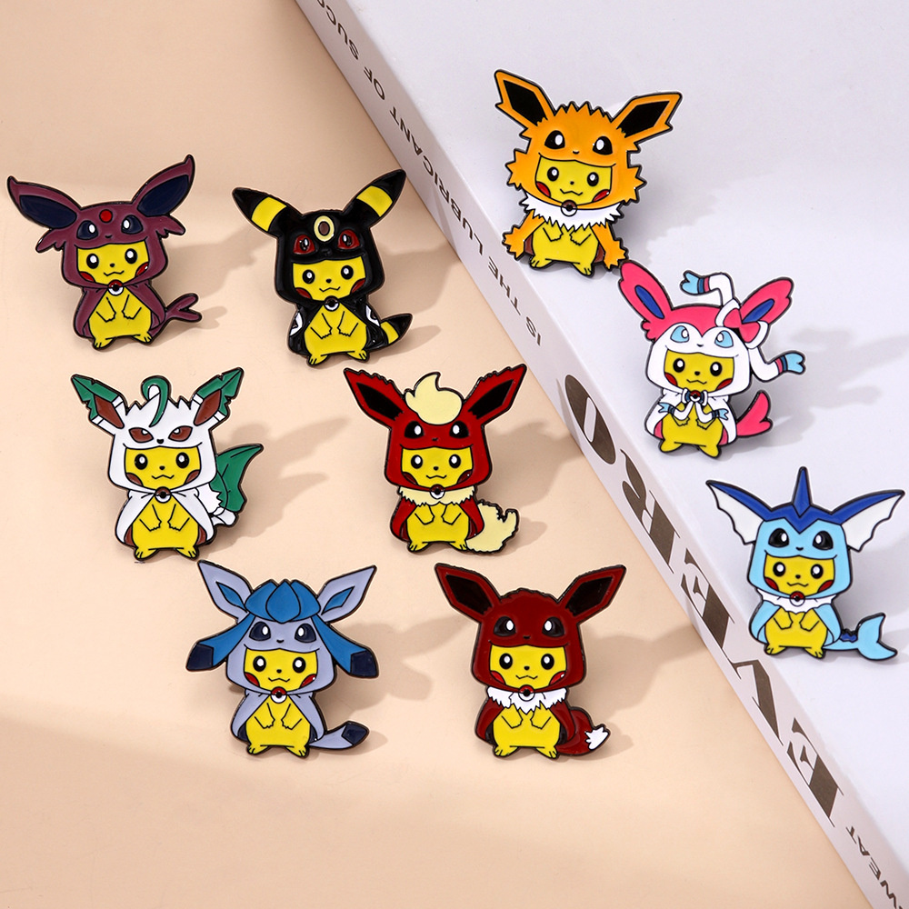 9Pcs Anime Pokemon Lapel Pins  - Women Accessories Sale 评论和价格