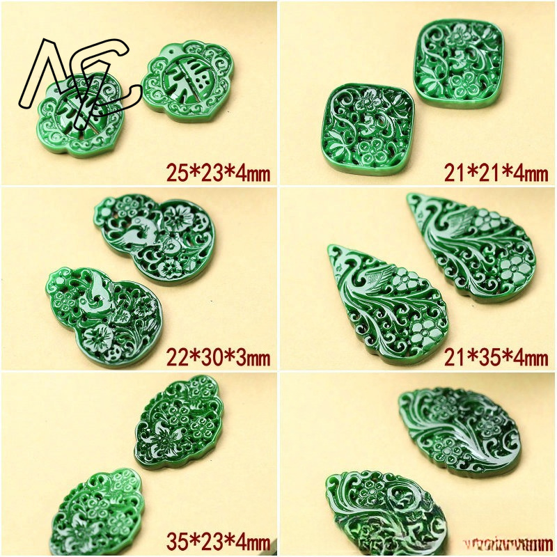2pcs DIY Natural Dry Green Eme - Women'S Accessories Jewelry 评论和价格