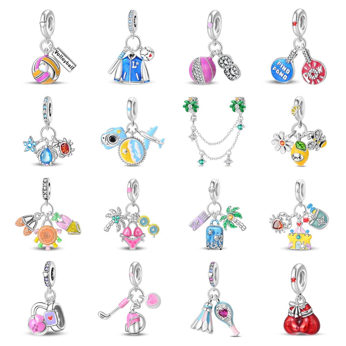 Original Charms Silver Plated  - Women'S Volleyball Accessories 评论和价格