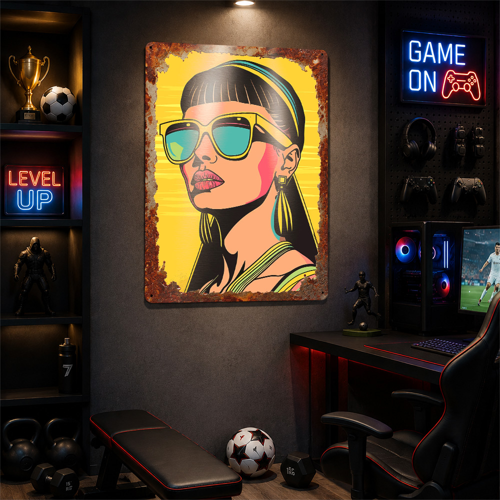 Retro Woman in Sunglasses 3D T - Women Accessories Poster 评论和价格