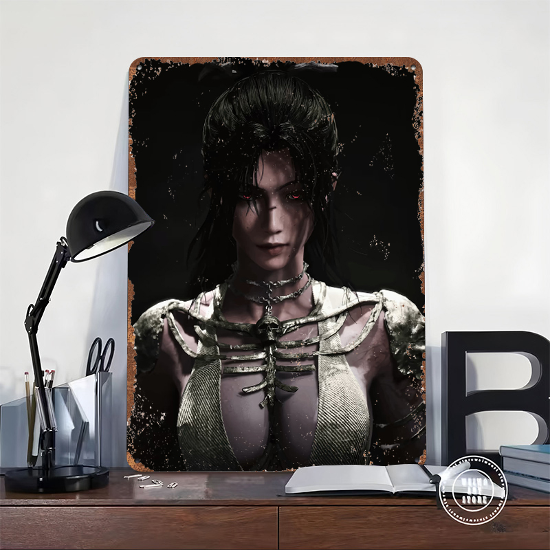 Dark Fantasy Woman With Red Ey - Women Accessories Poster 评论和价格