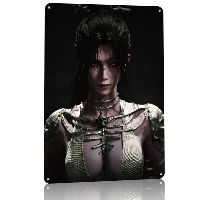 Dark Fantasy Woman With Red Ey - Women Accessories Poster 评论和价格
