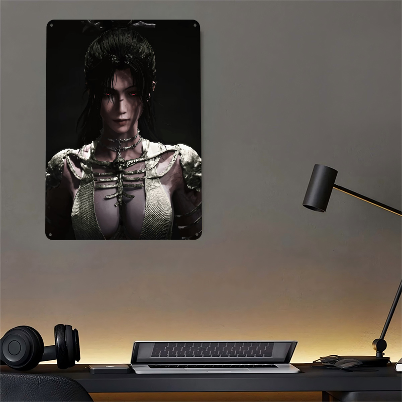 Dark Fantasy Woman With Red Ey - Women Accessories Poster 评论和价格