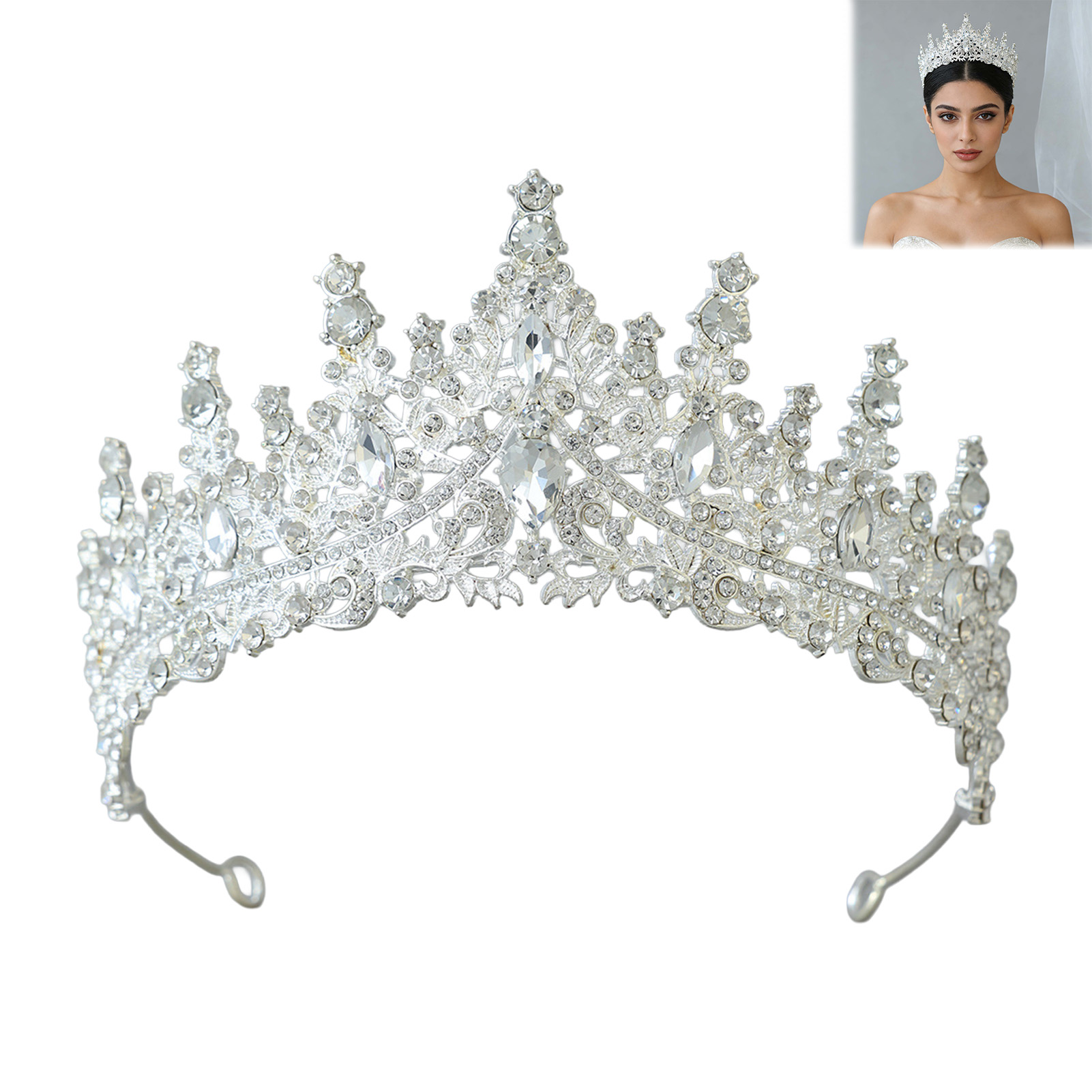 Bridal Headpiece Sparkling Rhi - Women'S Accessories Jewelry 评论和价格